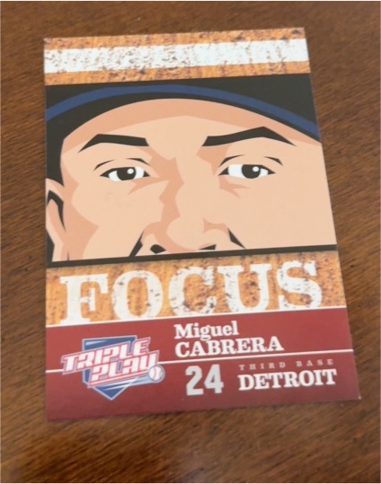 2012 Panini Triple Play #244 Miguel Cabrera — front