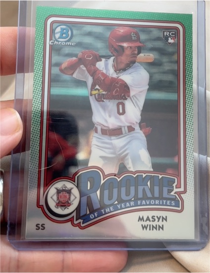2024 Bowman Chrome Rookie of the Year Favorites #ROY-3 Masyn Winn — front
