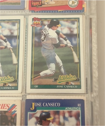1991 Topps #700 Jose Canseco — front