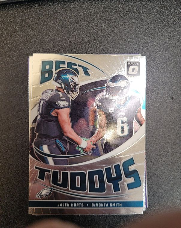 2024 Panini Donruss Optic #9 Jalen Hurts, Devonta Smith — front