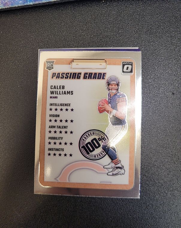 2024 Panini Donruss Optic #1 Caleb Williams Passing Grade Rookie — front