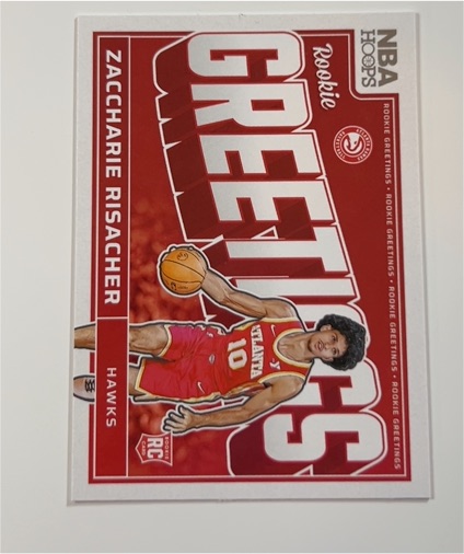 2024-25 Panini NBA Hoops #15 Zaccharie Risacher Rookie Greetings — front