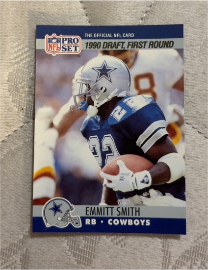 1990 Pro Set #685 Emmitt Smith Rookie Card — front