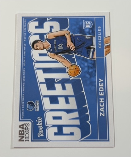 2024-25 Panini NBA Hoops Rookie Greetings #4 Zach Edey — front