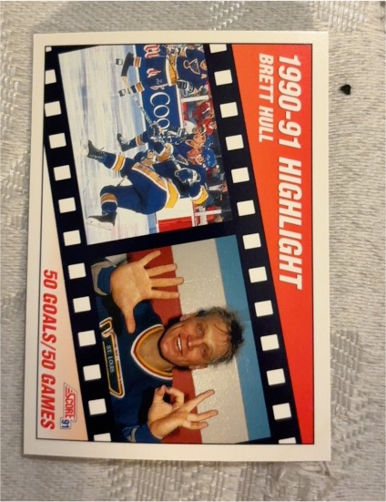 1991-92 Score American #412 Brett Hull — front