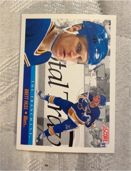 1991-92 Score American #337 Brett Hull The Franchise St. Louis Blues — front