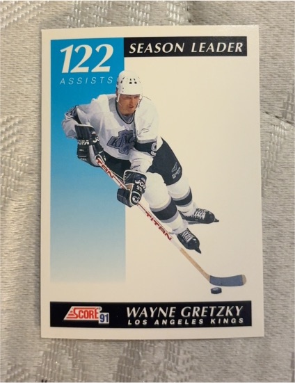 1991-92 Score #405 Wayne Gretzky — front