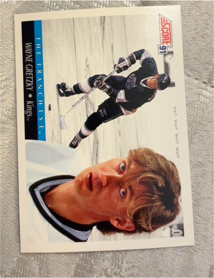 1991-92 Score #422 Wayne Gretzky — front