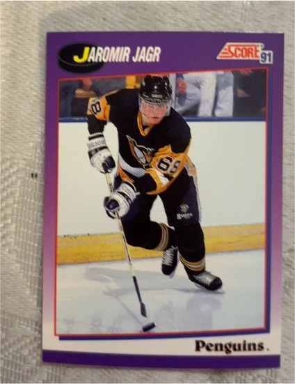 1991-92 Score American #98 Jaromir Jagr Pittsburgh Penguins — front