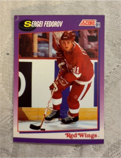 1991-92 Score American #250 Sergei Fedorov — front