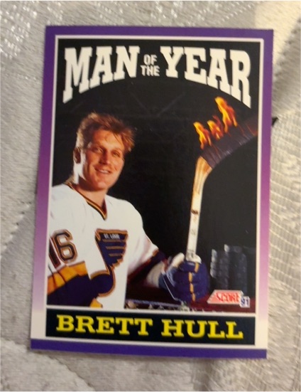 1991-92 Score American #371 Brett Hull — front