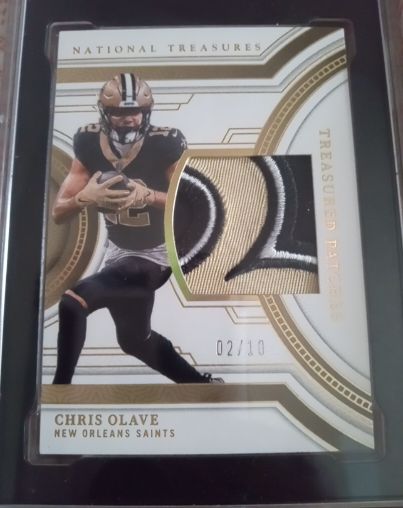 2023 Panini National Treasures #02/10 Chris Olave Treasured Patches — front