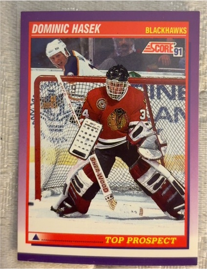 1991-92 Score #316 Dominik Hasek Top Prospect — front