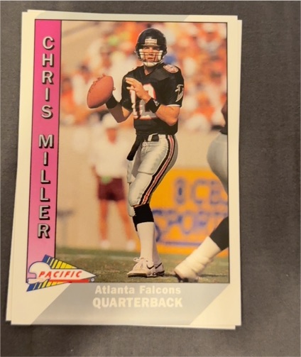 1991 Pacific Football #16 Chris Miller — front
