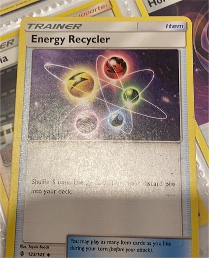2017 Pokémon Sun & Moon Guardians Rising #123 Energy Recycler — front