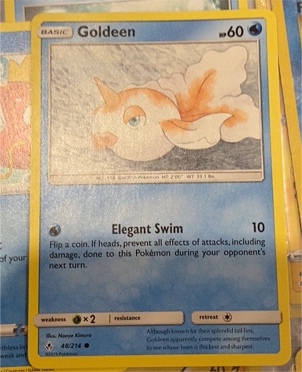2019 Pokémon Unbroken Bonds #48 Goldeen — front