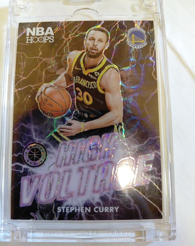 2023-24 Panini NBA Hoops Premium Stock High Voltage #12 Stephen Curry — front