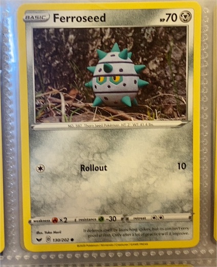 2020 Pokémon Sword & Shield #130 Ferroseed — front