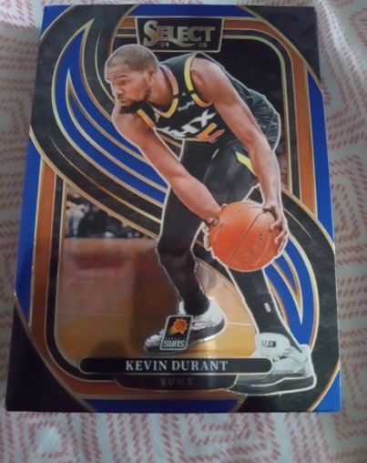 2024-25 Panini Select #127 Kevin Durant Premier Level Blue Prizm Suns — front