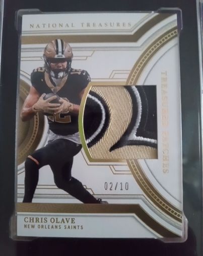 2023 Panini National Treasures Treasured Patches #TP-COL Chris Olave — front