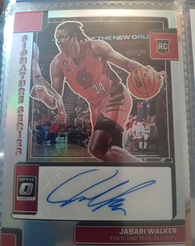 2022-23 Donruss Optic Signature Series RC Jabari Walker — front