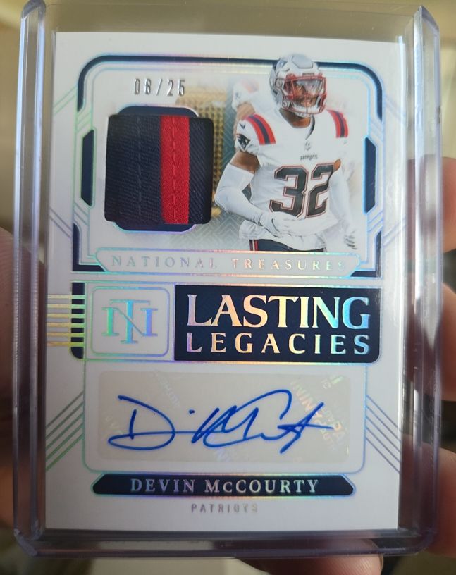 2024 Panini National Treasures Lasting Legacies #LL-DMC Devin McCourty — front