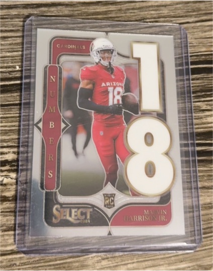 2024 Panini Select Numbers #18 Marvin Harrison Jr. — front