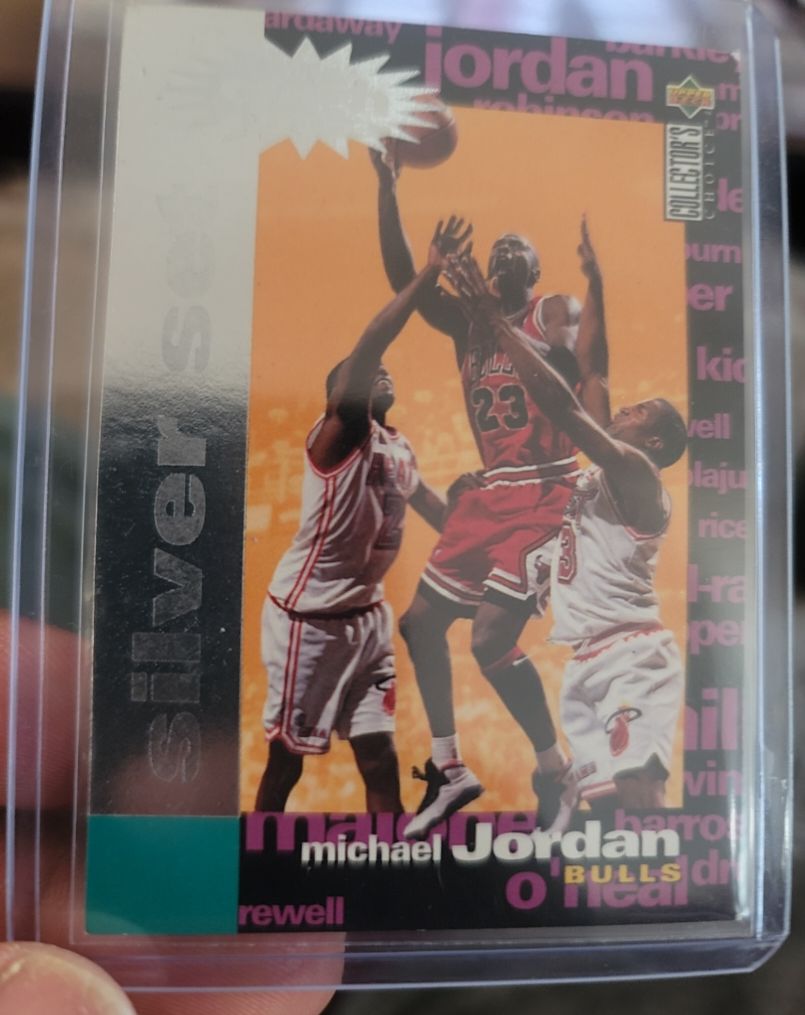 1995-96 Upper Deck Collector's Choice #C1 Michael Jordan Crash the Game Silver — front