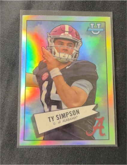 2022 Bowman University Chrome 1952 #52BF-27 Ty Simpson — front