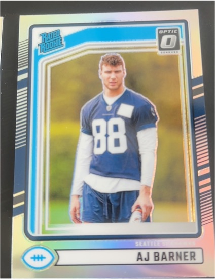 2024 Donruss Optic #367 AJ Barner Rated Rookie Preview — front