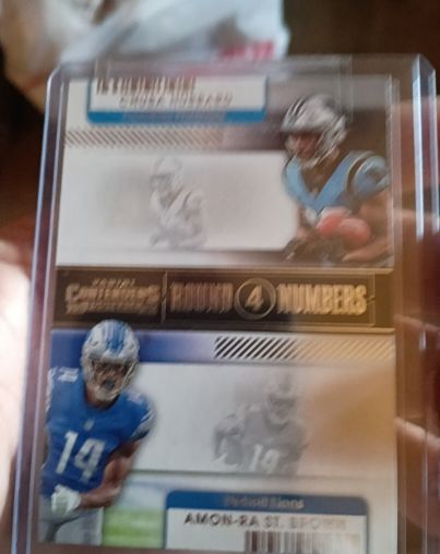 2021 Panini Contenders Round Numbers #RN-CHU Amon-Ra St. Brown — front