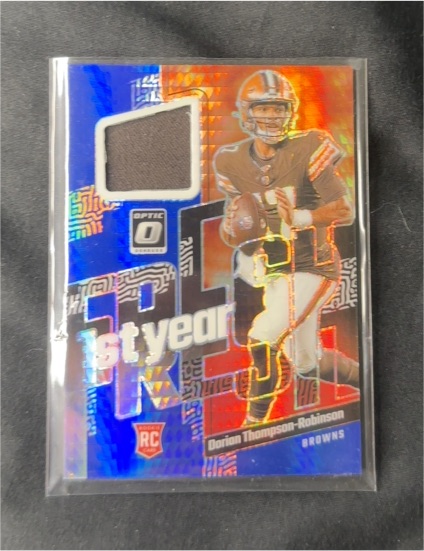 2023 Donruss Optic 1st Year Fresh Blue Hyper Prizm #FYF-DTR Dorian Thompson-Robinson — front