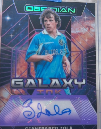 2024-25 Panini Obsidian Galaxy Ink Gianfranco Zola — front
