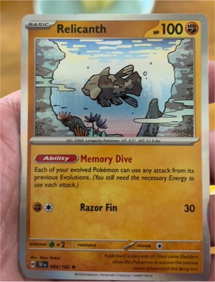 2024 Pokémon TCG Temporal Forces #084 Relicanth — front