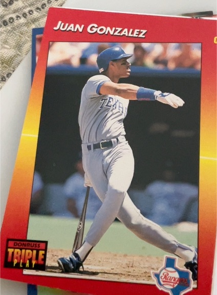 1992 Donruss Triple Play #112 Juan Gonzalez — front