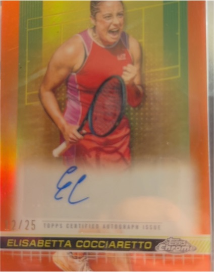 2024 Topps Chrome Tennis Autographs I #TCA-ECO Elisabetta Cocciaretto — front