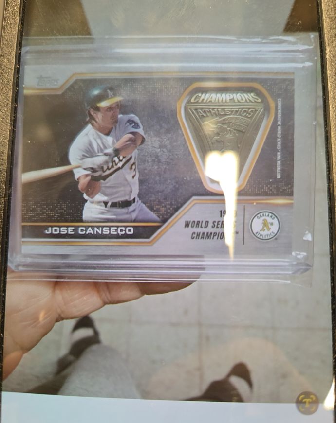 2021 Topps Series 2 World Series Champions Medallion #WSR-JC Jose Canseco — front