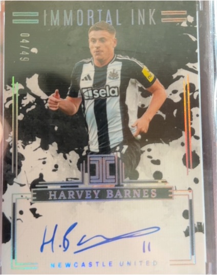 2024-25 Panini Impeccable Immortal Ink #04 Harvey Barnes — front