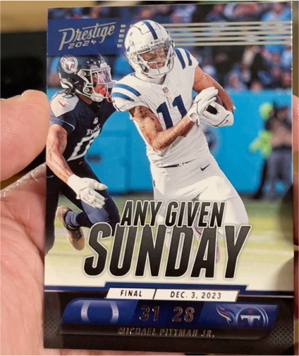 2024 Panini Prestige Any Given Sunday #AGS-MPJ Michael Pittman Jr. — front