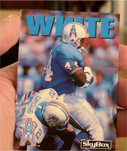 1992 SkyBox Impact #110 Lorenzo White Houston Oilers — front