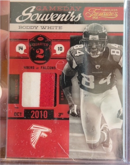 2011 Panini Timeless Treasures Game Day Souvenirs #8 Roddy White — front