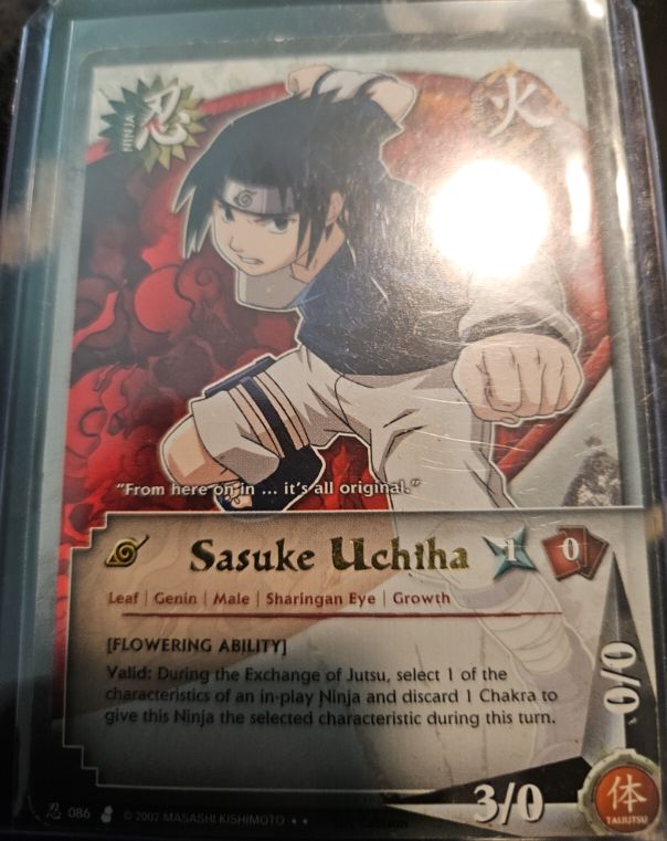 Naruto CCG 2002 #086 Sasuke Uchiha — front