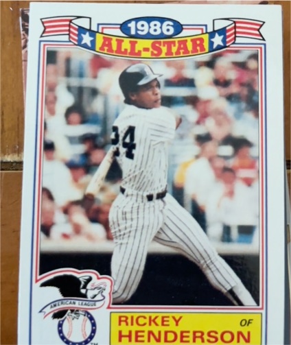 1986 Topps All Star #18 Rickey Henderson — front