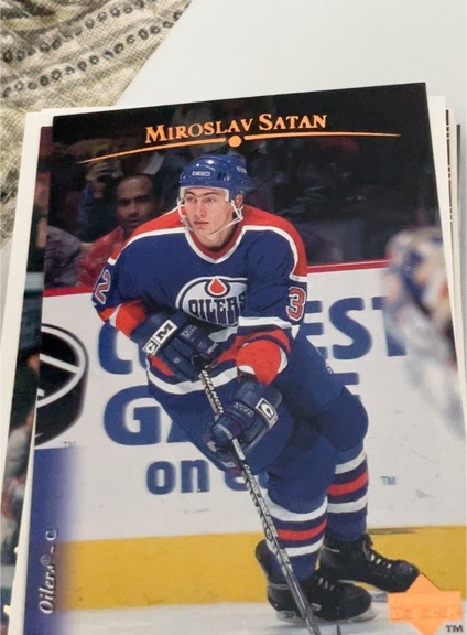 1995-96 Upper Deck #302 Miroslav Satan Edmonton Oilers — front