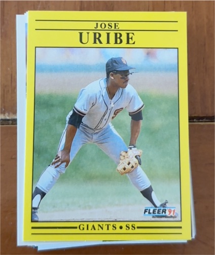 1991 Fleer #275 Jose Uribe — front