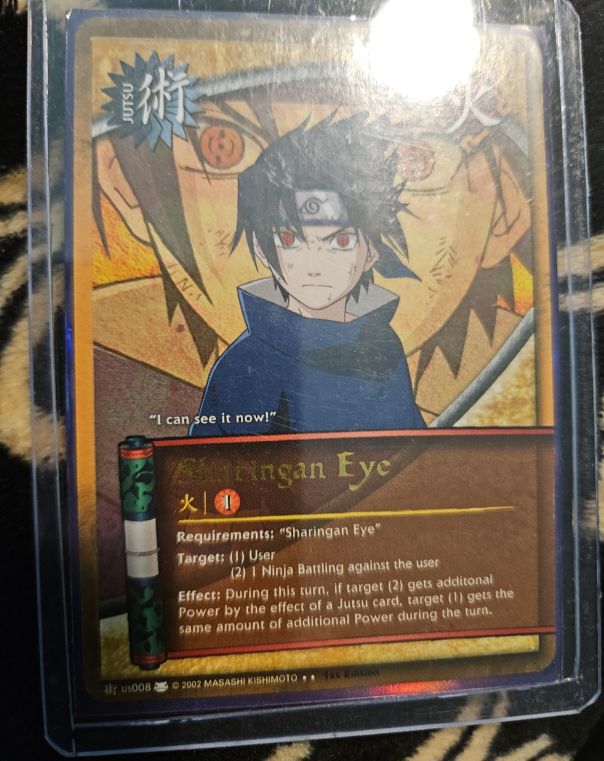 2002 Naruto CCG #US008 Sharingan Eye — front