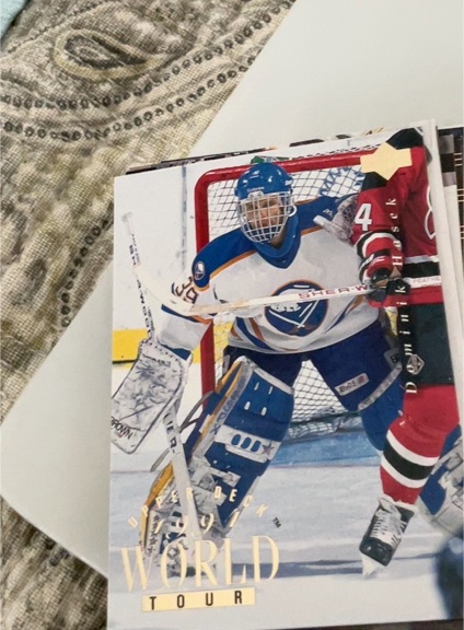 1994-95 Upper Deck #545 Dominik Hasek World Tour — front