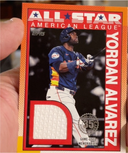 2025 Topps Series 2 1990 Topps Baseball All-Stars Relics #90ASR-YA Yordan Alvarez — front