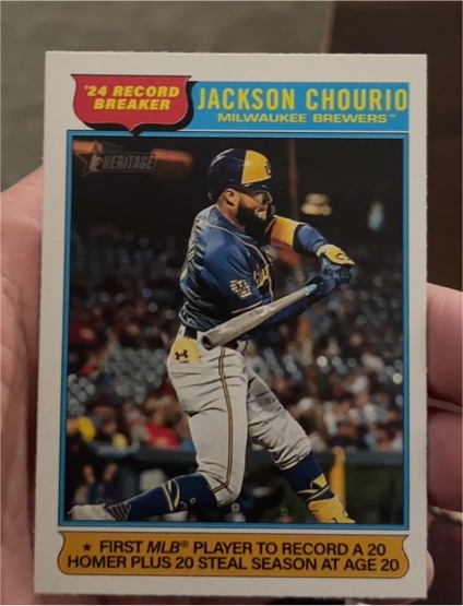 2025 Topps Heritage #5 Jackson Chourio — front