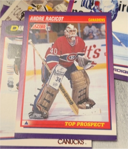 1991-92 Score #285 Andre Racicot — front